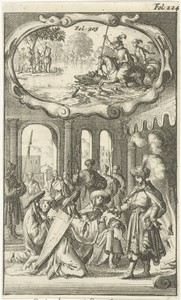 Constantijn de Grote met bisschoppen te Nicene / Prins van Aragon, zoon van koning Alfons Ferdinand, op berenjacht