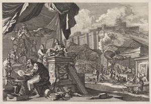 Constructie van het gouden altaar voor de tempel van Salomo