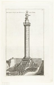 Constructie voor de ondersteuning en verplaatsing van de zuil van Trajanus te Rome