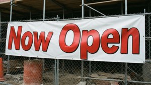 Construction Banner Now Open