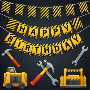 Construction Birthday Banner