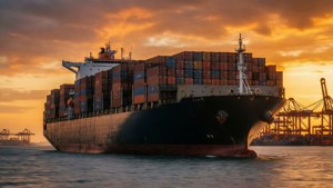 Container Ship Sunset