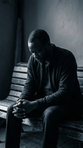 Contemplative Bench Moment