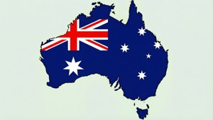 Continent Shape Flag