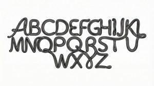 Continuous Line Alphabet