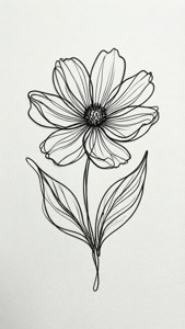 Continuous Line Flower