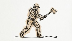 Continuous Line Lumberjack