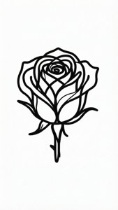 Continuous Line Rose