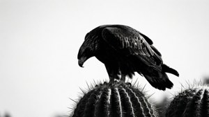Contrast Eagle Silhouette