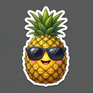 Cool Pineapple Sticker