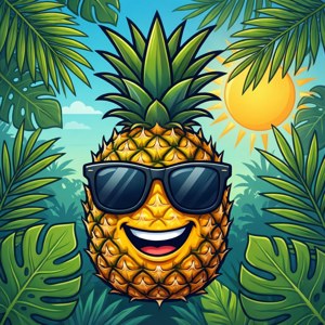 Cool Pineapple Vector