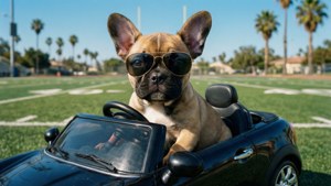 Cool Pup in Convertible