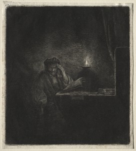 Copy of Student at a Table by Candelight