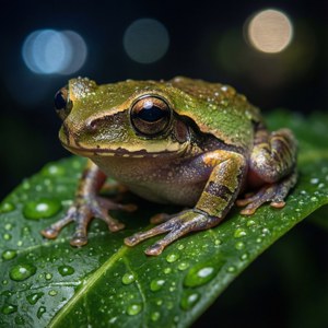 Coquí Frog on Leaf