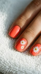 Coral Daisy Pedicure