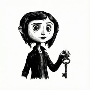 Coraline with Key Minimalist