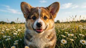 Corgi Puppy Sunshine
