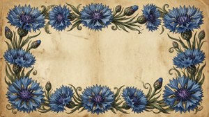 Cornflower Parchment Frame