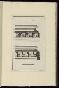 Corniche pour gallerie et vestibule