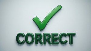 Correct Text Checkmark