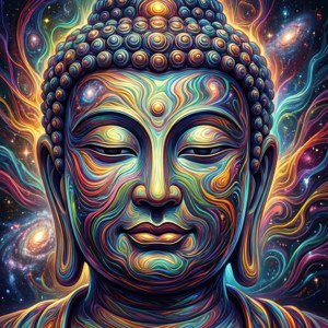 Cosmic Buddha Abstract