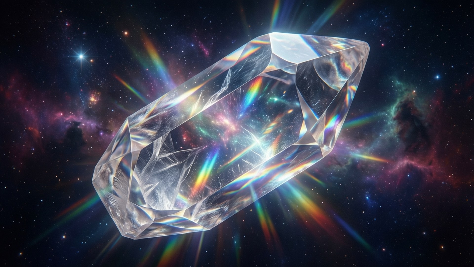 Cosmic Crystal Nebula by Wallpapers.art Studio