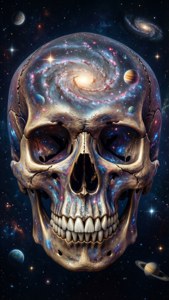 Cosmic Galaxy Skull