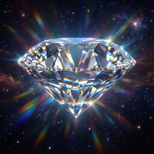 Cosmic Glowing Diamond