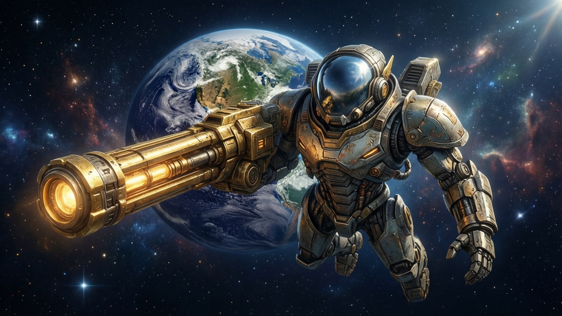 Cosmic Guardian by Wallpapers.art Studio