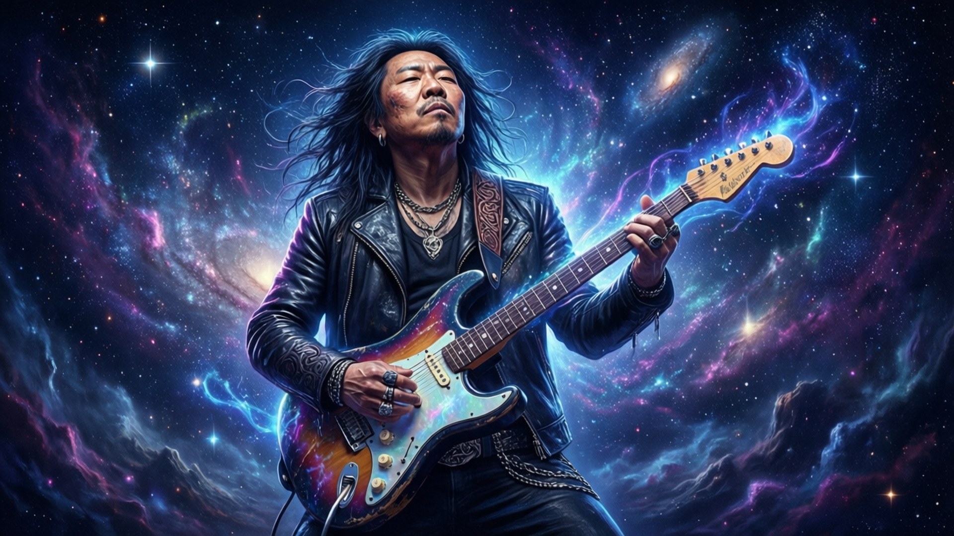 Cosmic Guitar Hero by Wallpapers.art Studio