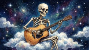 Cosmic Guitar Skeleton