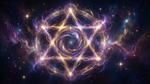 Cosmic Hexagram Glow