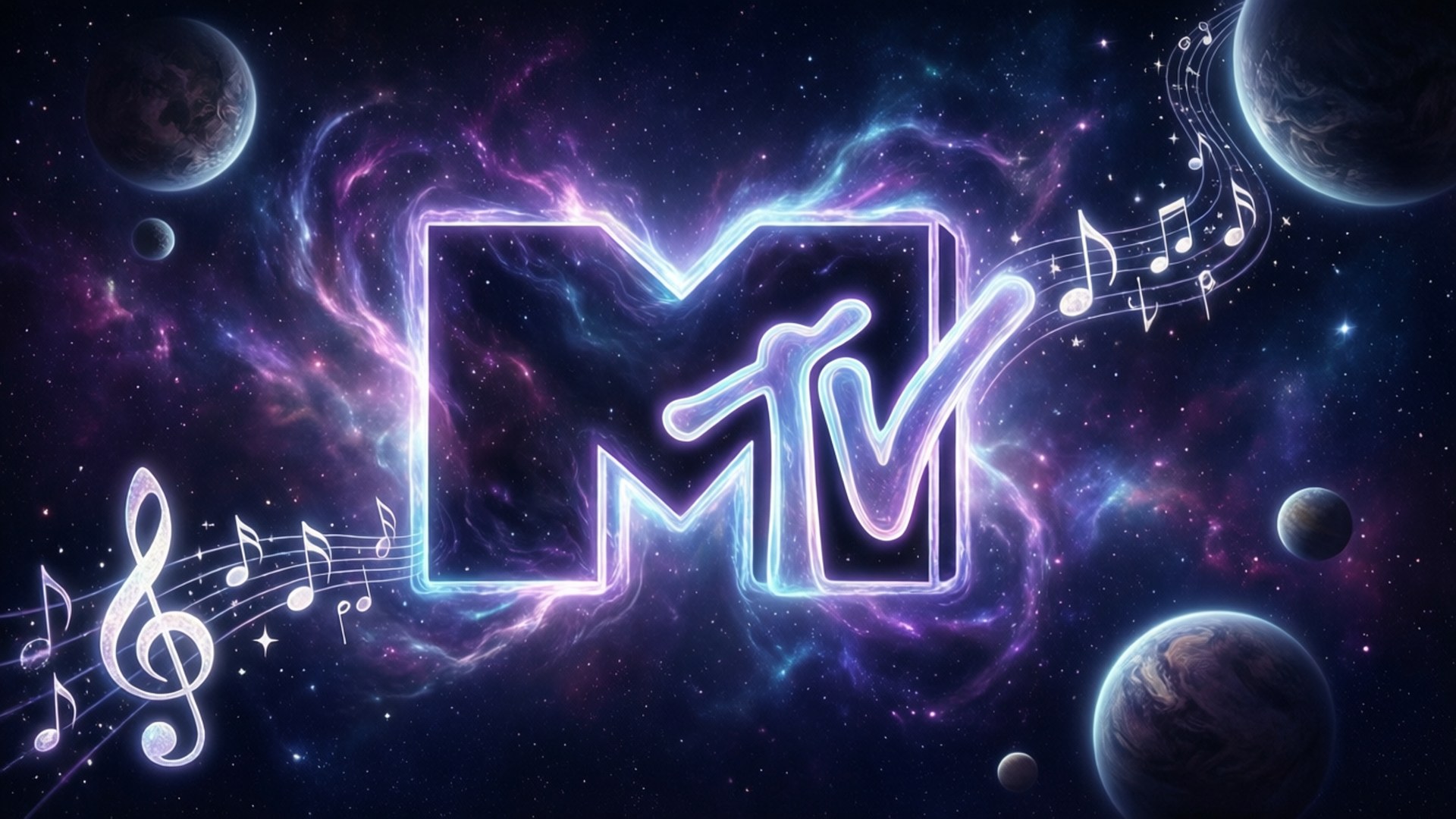 Cosmic MTV Nebula by Wallpapers.art Studio