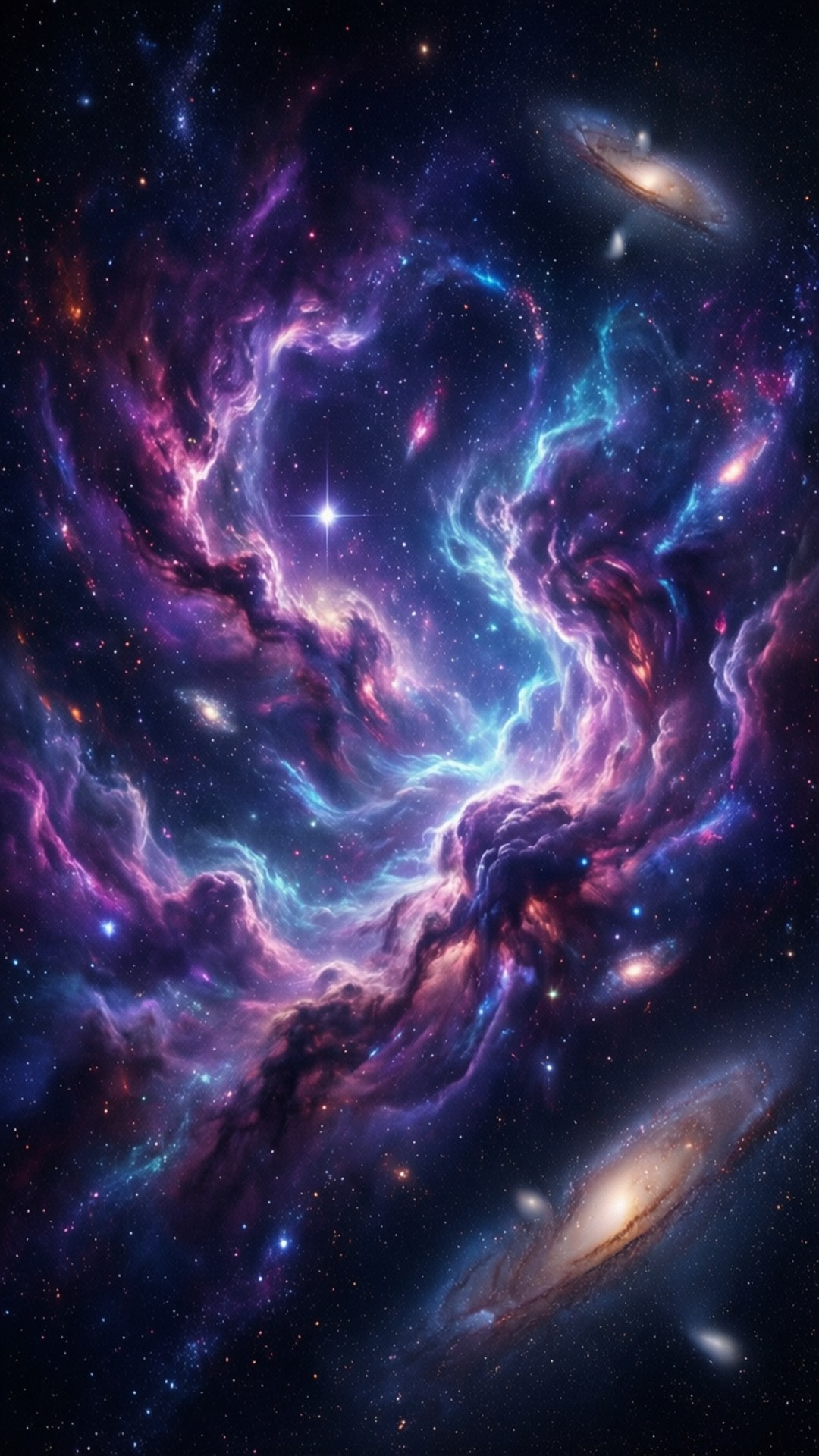Cosmic Nebula Scene by Wallpapers.art Studio