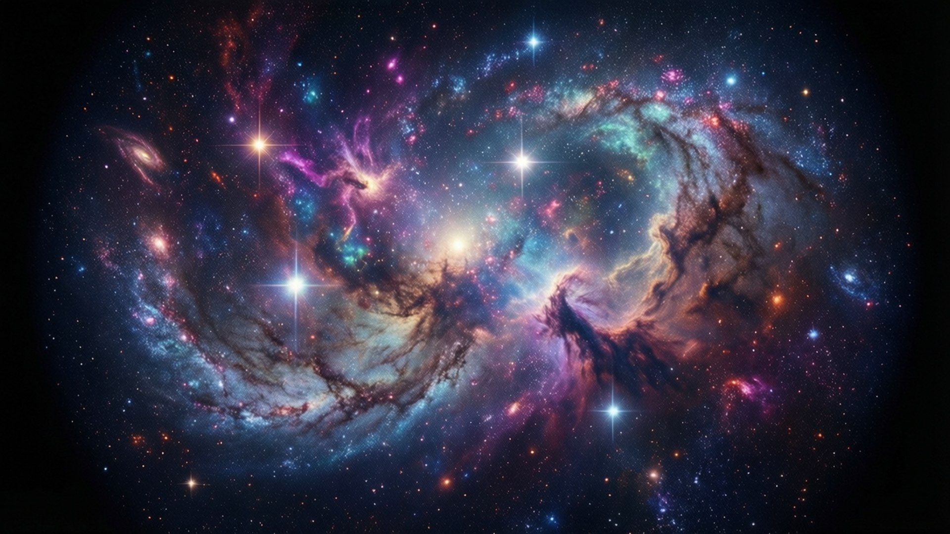 Cosmic Nebula Swirl by Wallpapers.art Studio