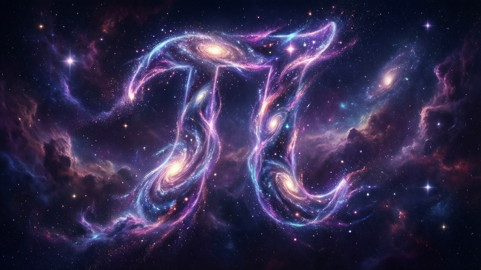 Cosmic Pi Galaxy by Wallpapers.art Studio
