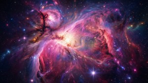 Cosmic Pink Purple Nebula