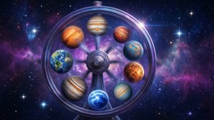 Cosmic Spin Wheel in Space