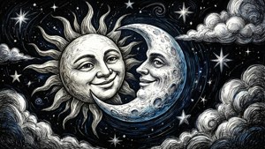 Cosmic Sun and Moon Dance