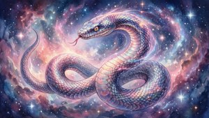 Cosmic Watercolor Ouroboros
