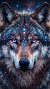 Cosmic Wolf Portrait