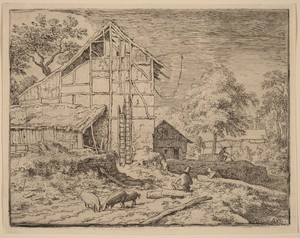 Cottage with Two Ladders