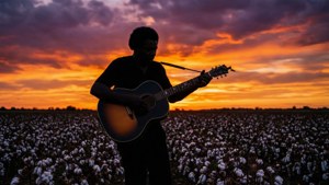 Cotton Field Silhouette