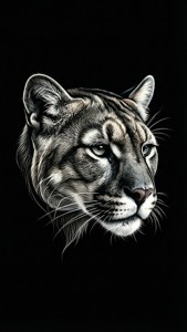 Cougar Line Art