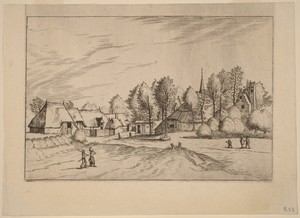 Country Village with Church Tower