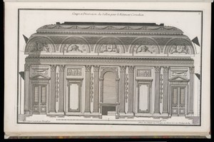 Coupe et Décoration du Sallon pour le Bâtiment Corinthien
