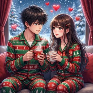 Couple's Snowy Christmas