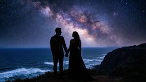 Couple Under Stars