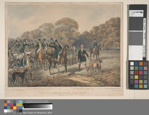 Coursing [one of a pair]: Hampton Court Park. Plate 1. Hold hard, Gentlemen!