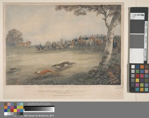 Coursing [one of a pair]: Hampton Court Park. Plate 2. "Five to Four on the Red Dog"
